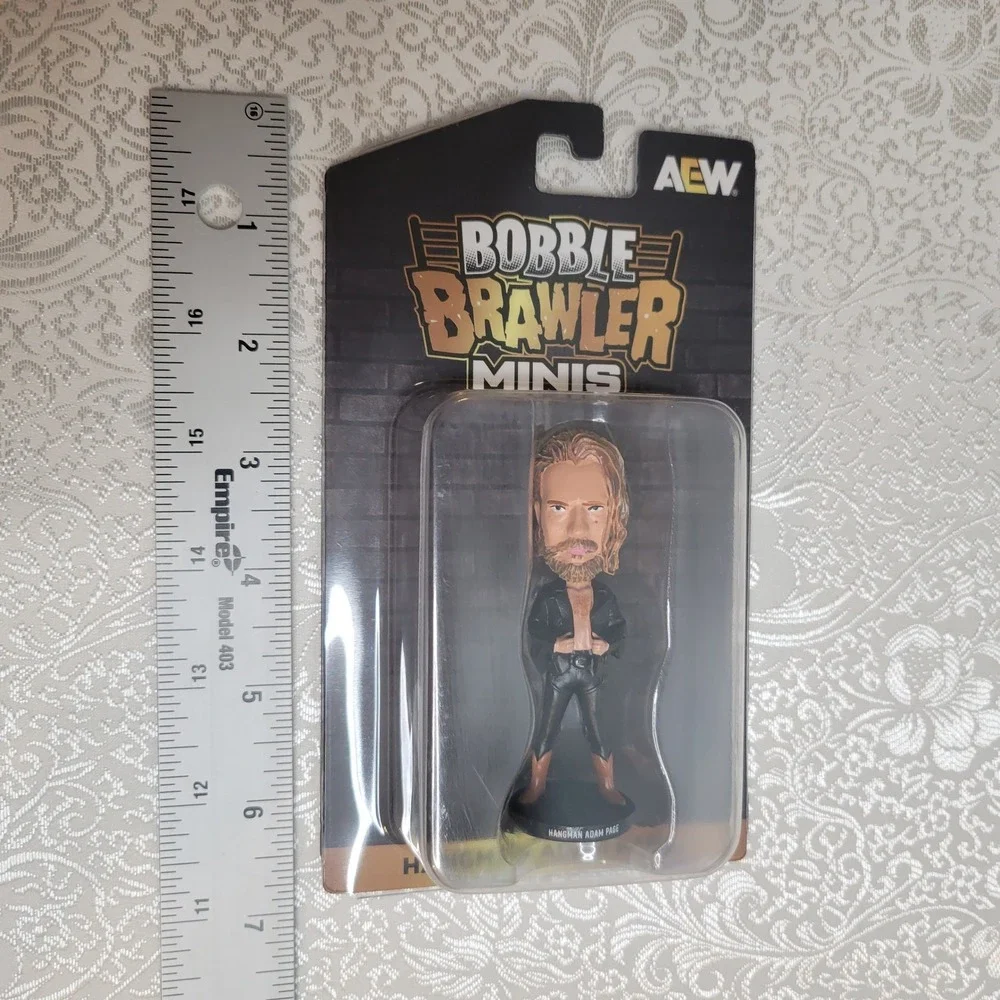 NEW Harley Cameron Micro Brawler Hangman Adam Page Bobble Brawler Mini AEW Crate